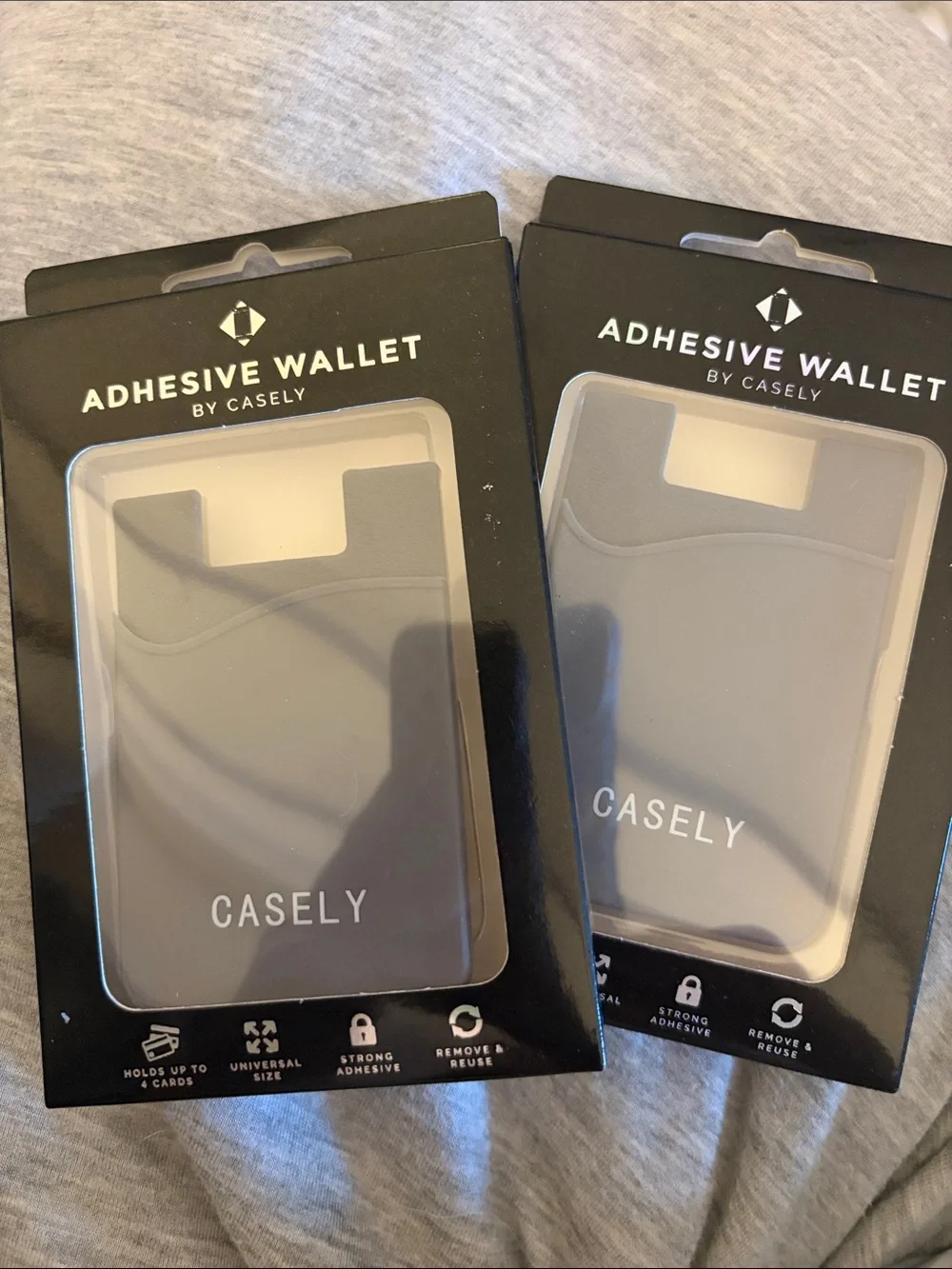New 2 Casely Adhesive Phone Wallets in Gray